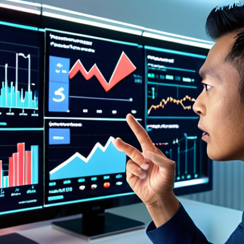**"A Malaysian e-commerce entrepreneur, focused and determined, interacting with a futuristic, multi-screen dashboard filled with dynamic data visualizations. Holographic charts, glowing graphs, and flowing customer trend lines surround them, symbolizing deep analytical insights and strategic decision-making. The entrepreneur gestures confidently towards projected data points, representing turning raw numbers into powerful business strategies. The setting is a modern, vibrant digital hub, emphasizing data as the 'new oil' in the digital economy."**